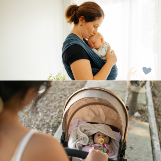 Porte-bébé vs Poussette : 5 situations où le porte-bébé gagne haut la main