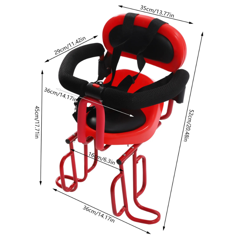Porte Bébé Vélo Rouge