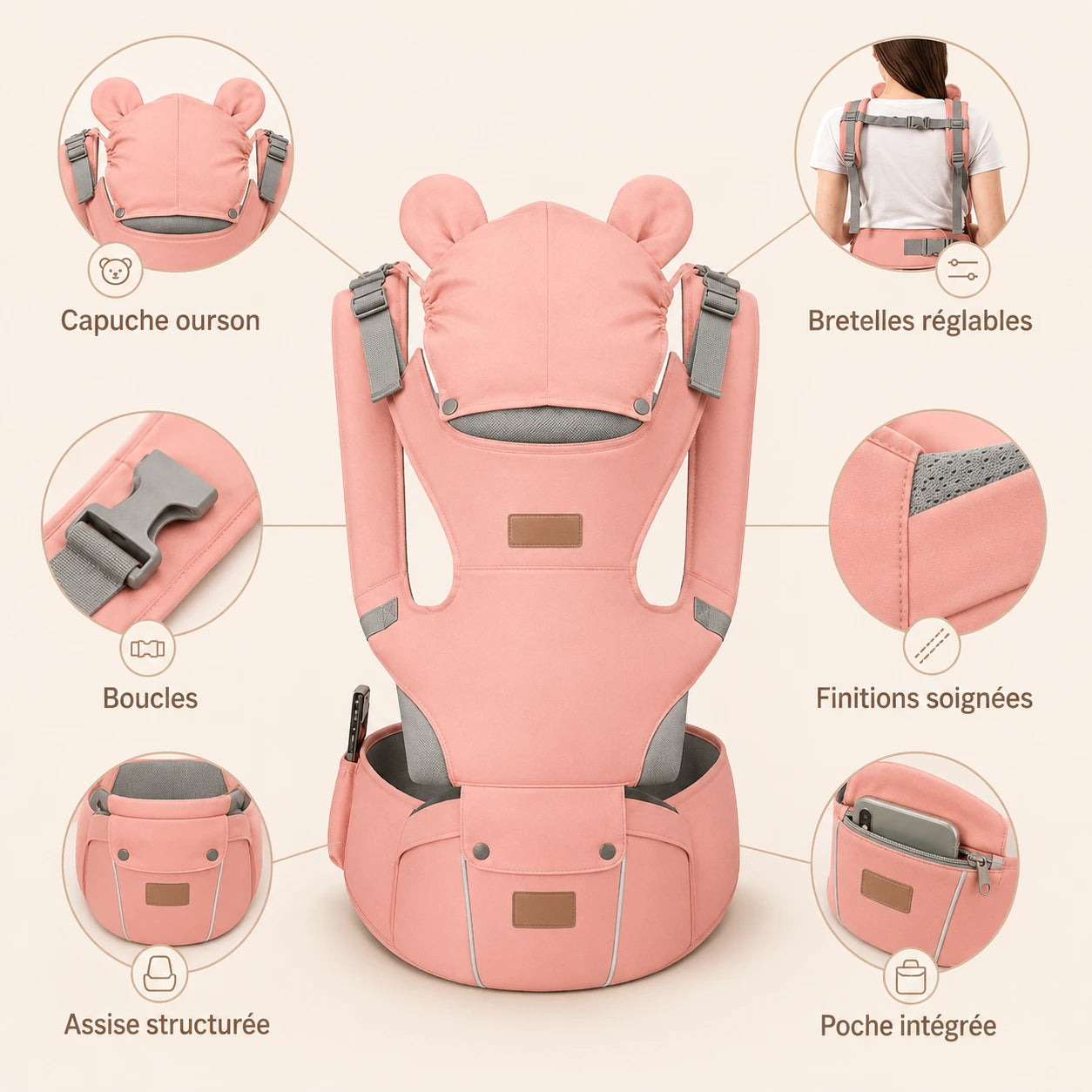 Porte-bébé Ourson Parenthèse Bébé