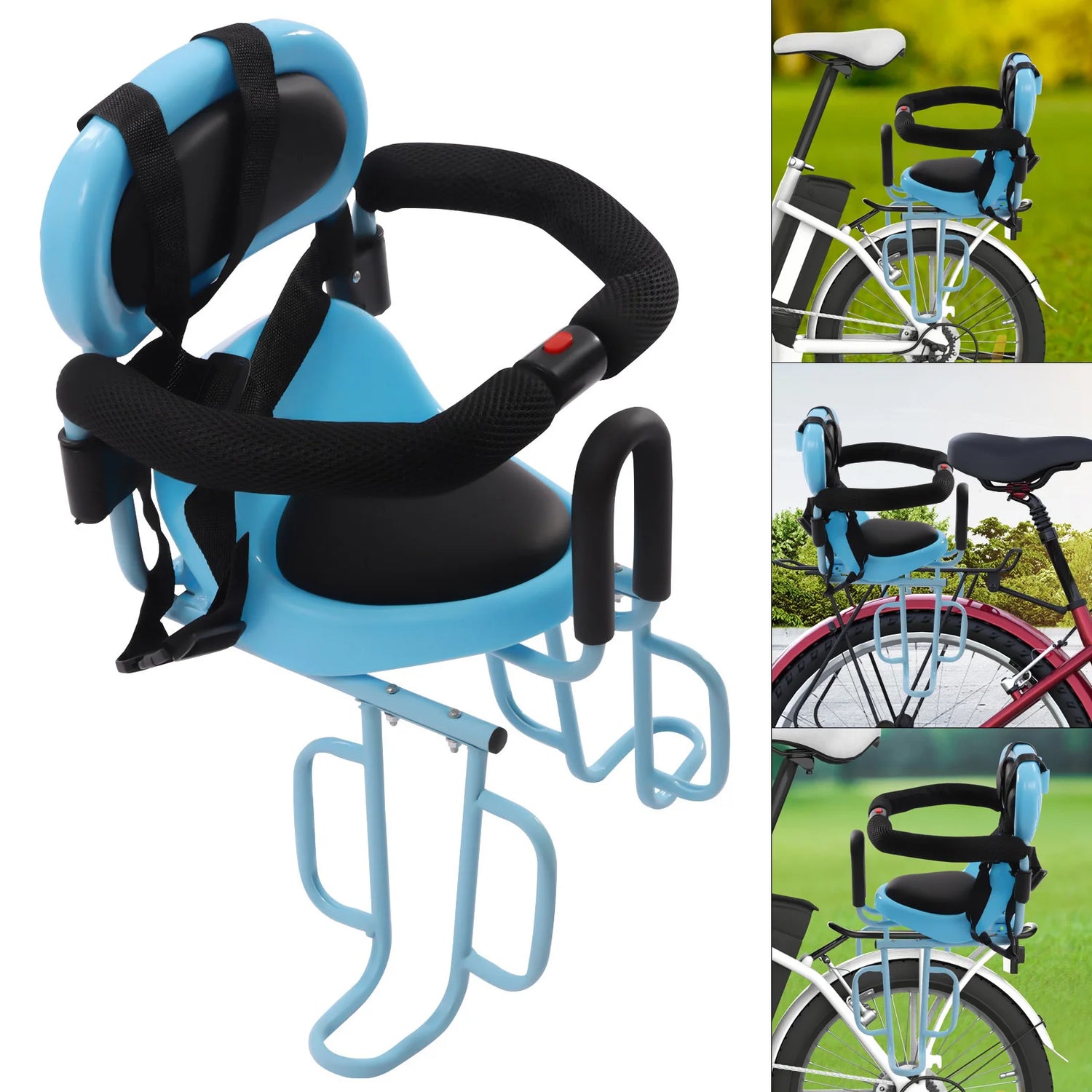 Porte Bébé Vélo Sécurité Bleu