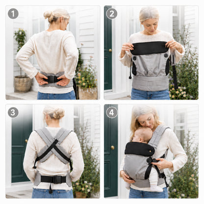 Porte-bébé coton avec assise intégré