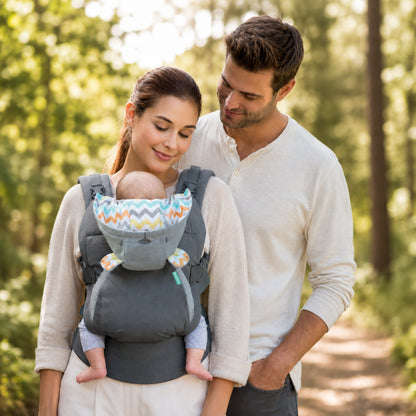 Porte-bébé réglable avec appui-tête amovible