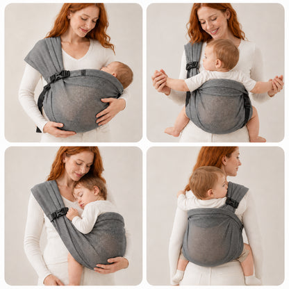 Porte-bébé bandoulière pliable en maille