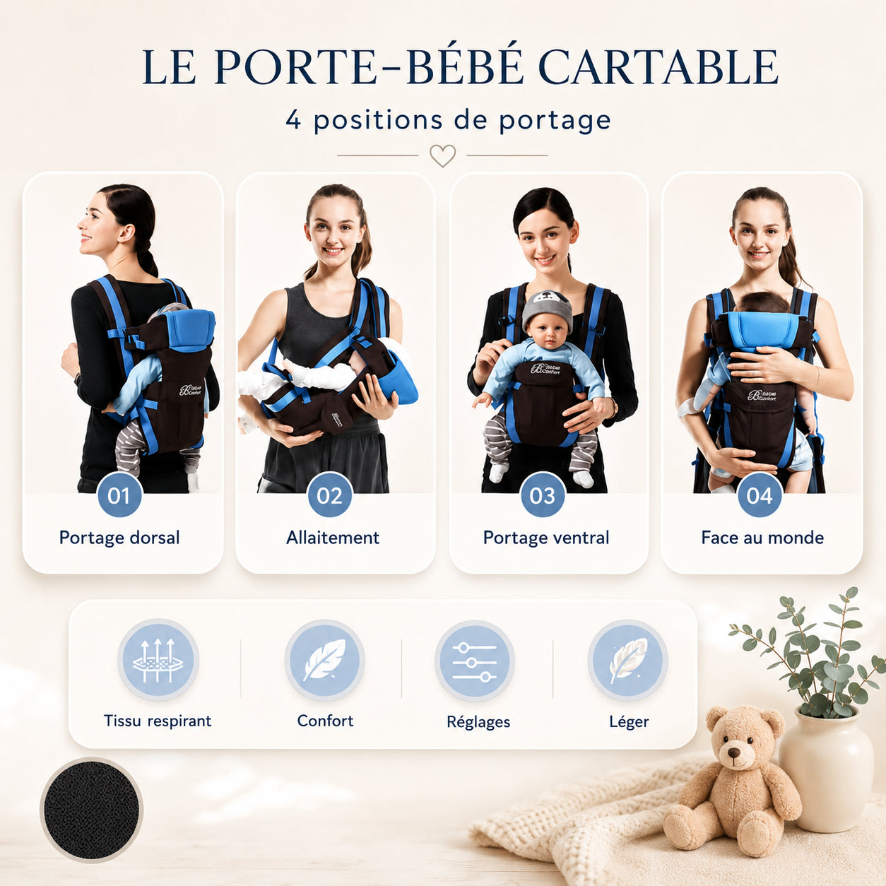 Porte-bébé Cartable Parenthèse Bébé