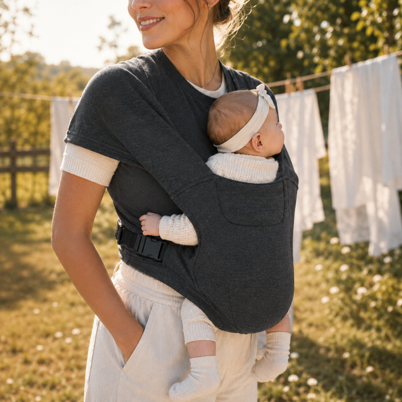 Porte-bébé croisé réglable avec ceinture