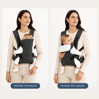 Porte-bébé pliable avec bavoir intégré
