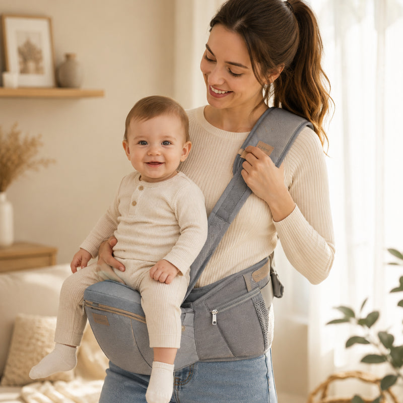 Porte-bébé de hanche à bandoulière - 4 positions