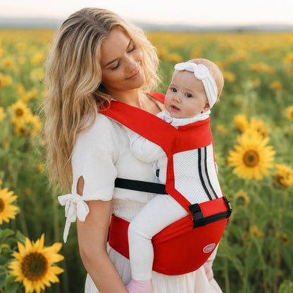 Porte-bébé avec siège intégré et poche latérale
