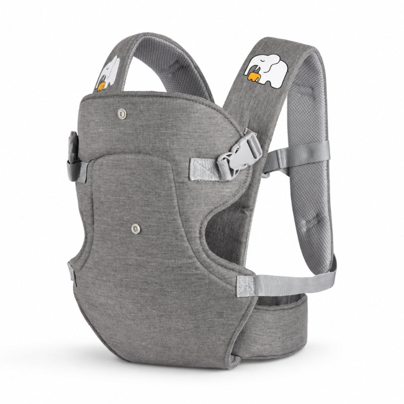 Porte-bébé triple-positions en tissu - Modèle Gréléphant