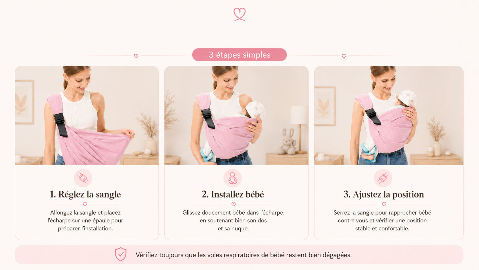 Écharpe portage coton peigné Parenthèse Bébé